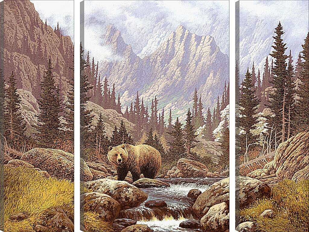 Модульная картина - Медведь