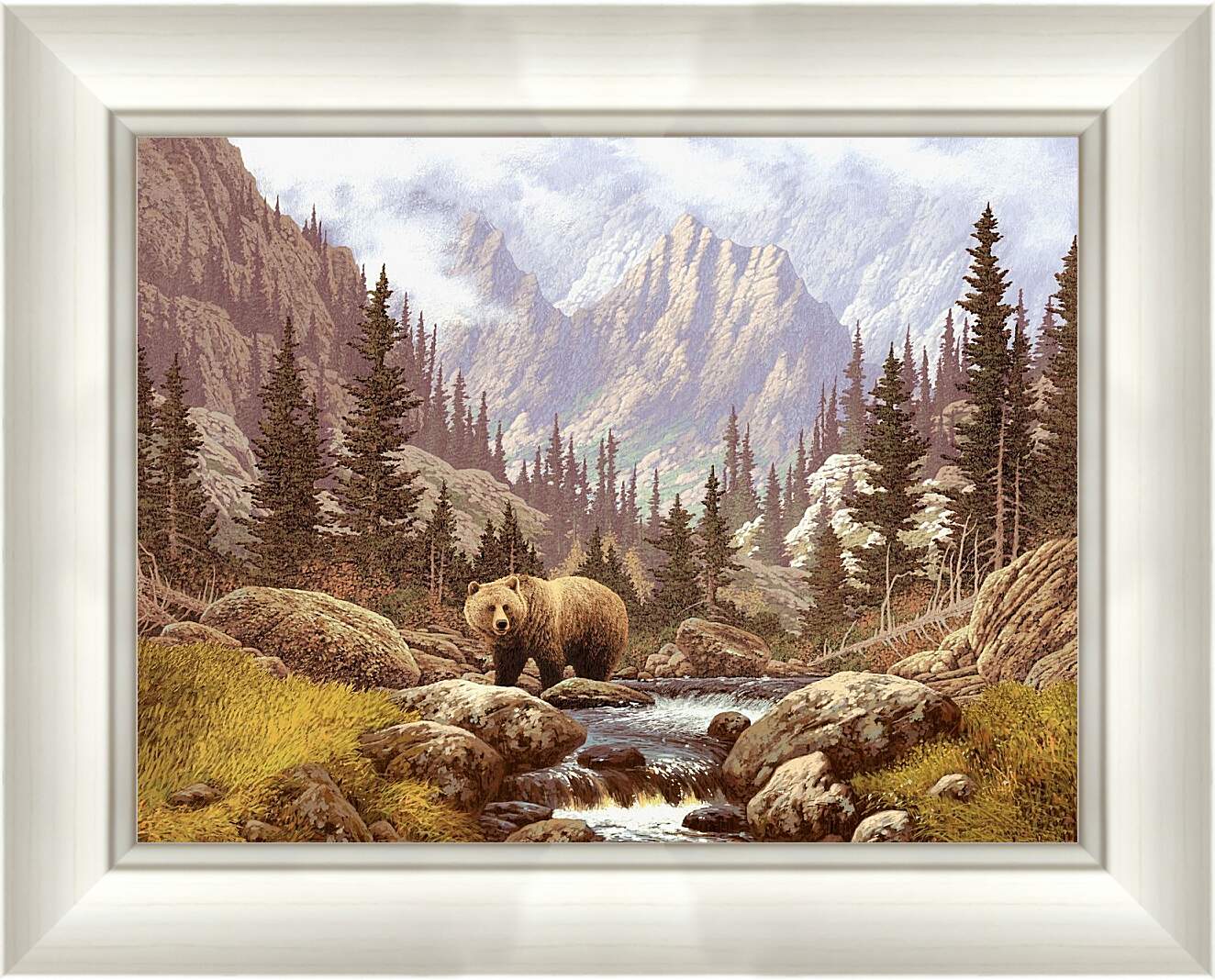 Картина в раме - Медведь