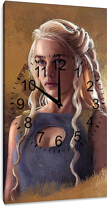 Часы картина - Дейенерис - мать драконов. Игра престолов
