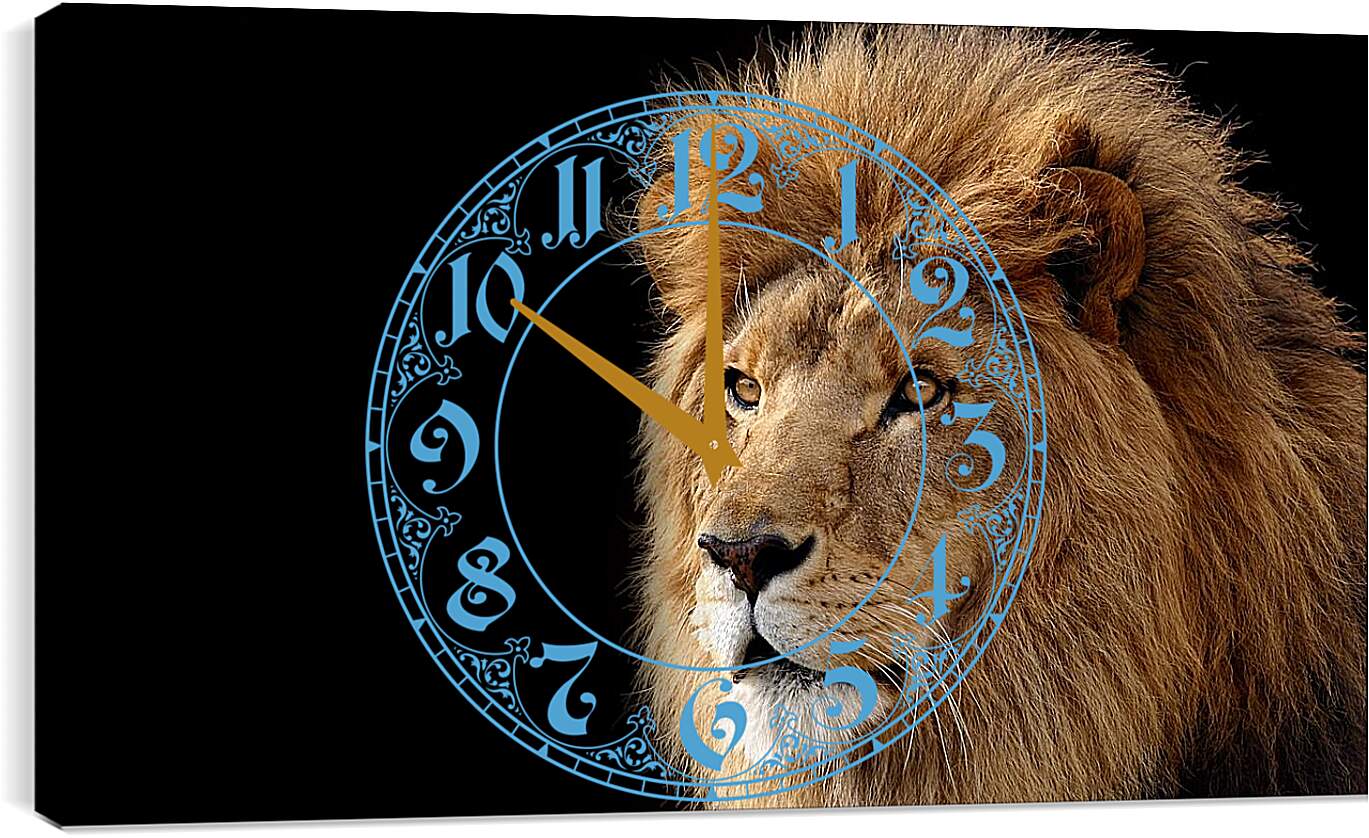 Часы картина - Лев