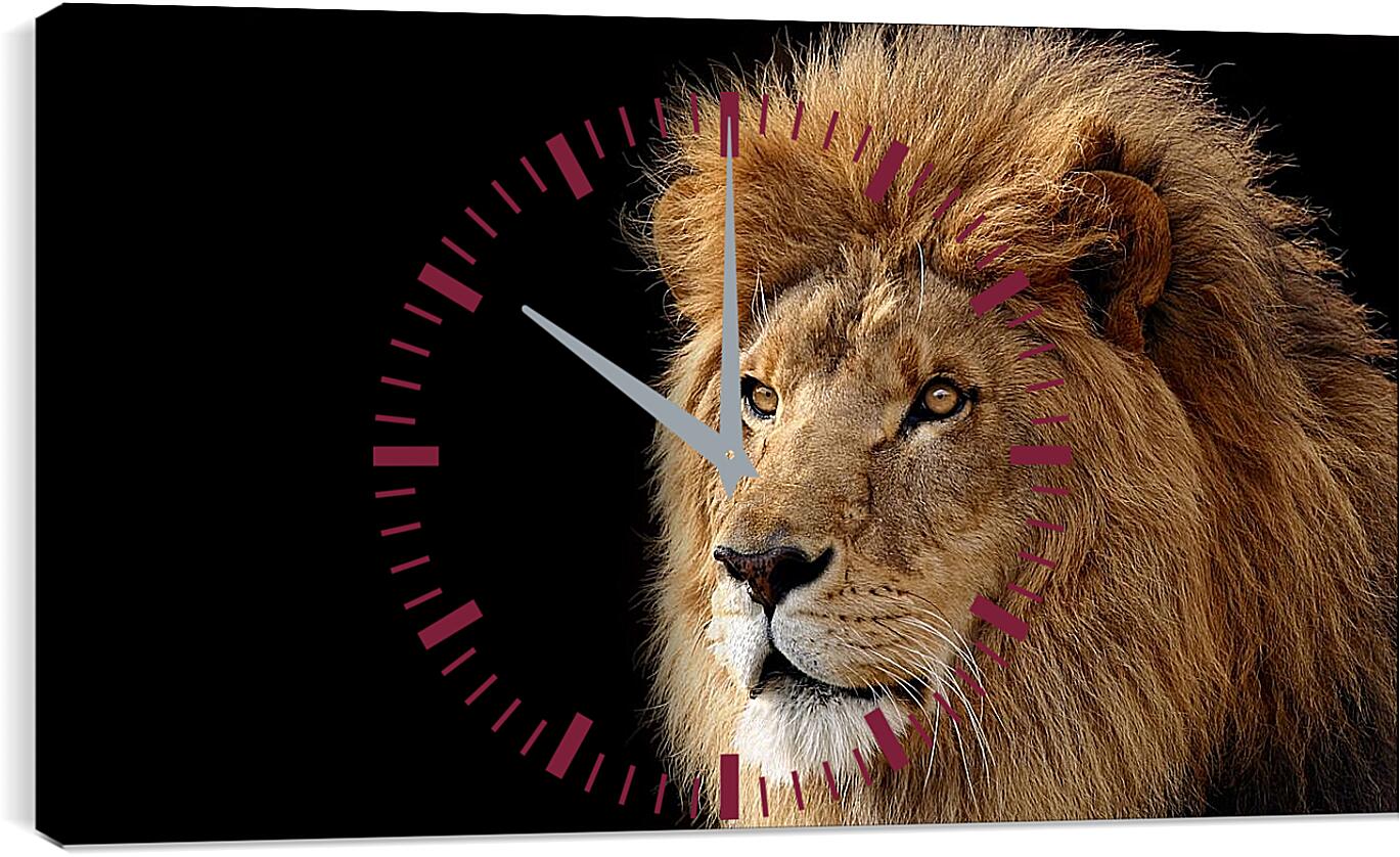 Часы картина - Лев