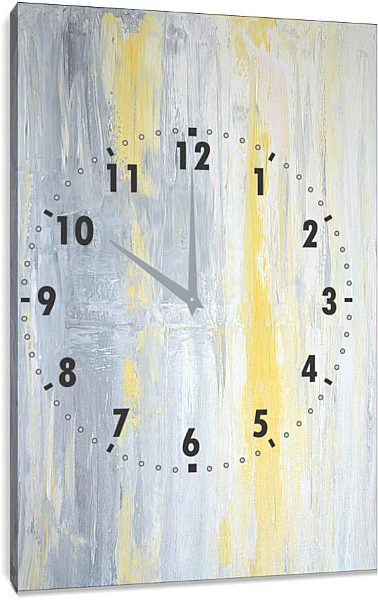 Часы картина - Жёлтые линии