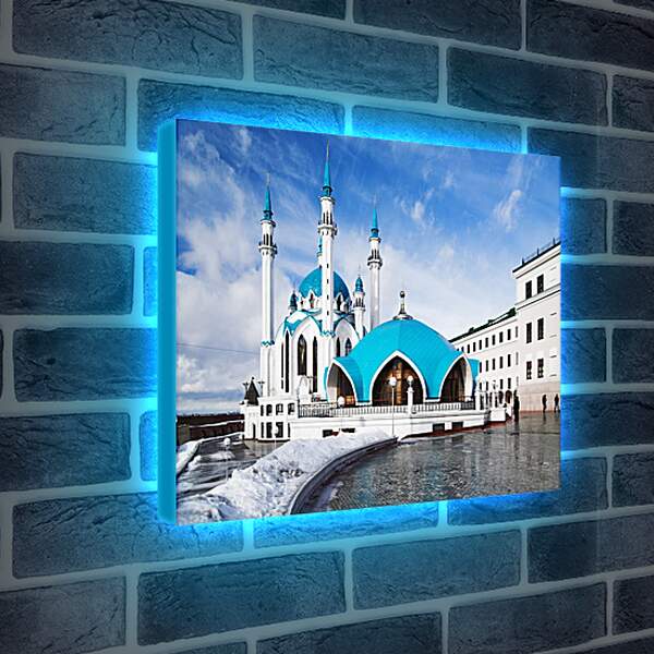 Лайтбокс световая панель - Мечеть с голубыми куполами