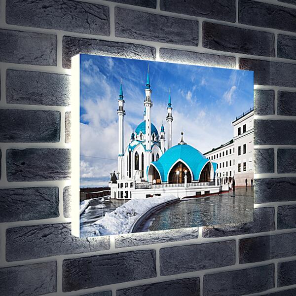 Лайтбокс световая панель - Мечеть с голубыми куполами
