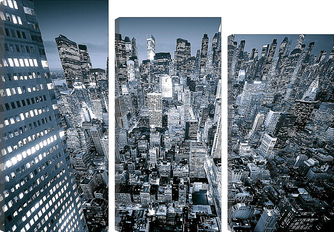 Модульная картина - Мегаполис вид с верху
