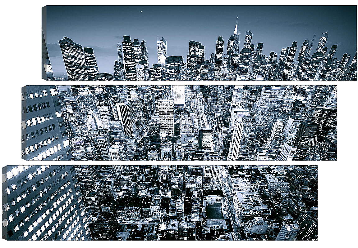 Модульная картина - Мегаполис вид с верху
