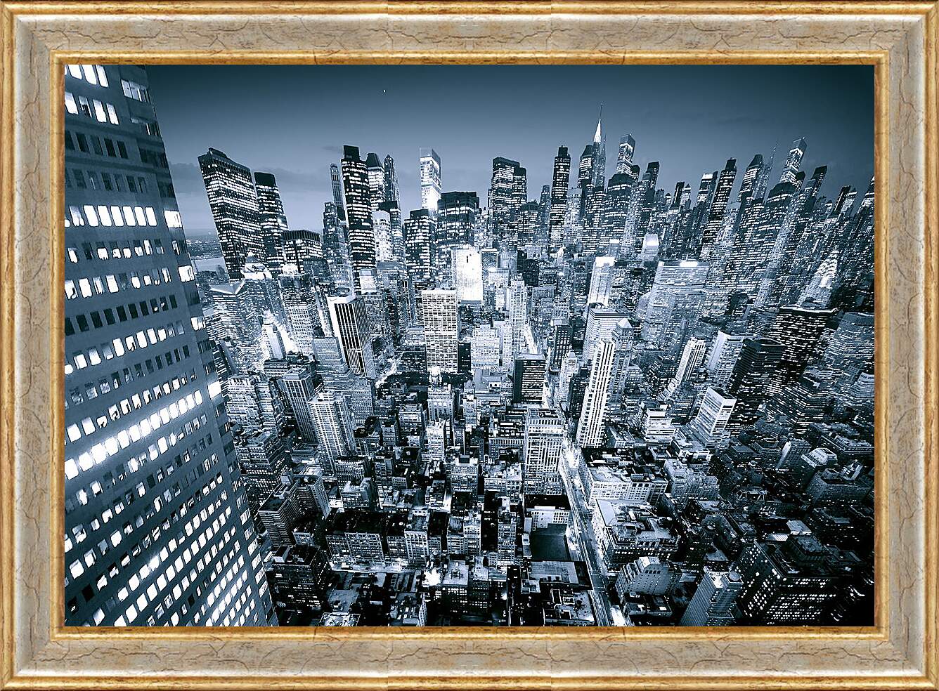 Картина в раме - Мегаполис вид с верху
