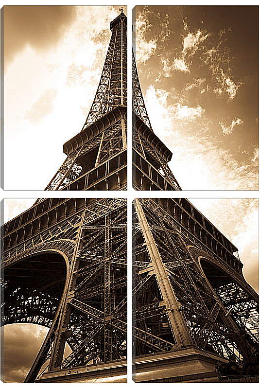 Модульная картина - Париж. Эйфелева башня.