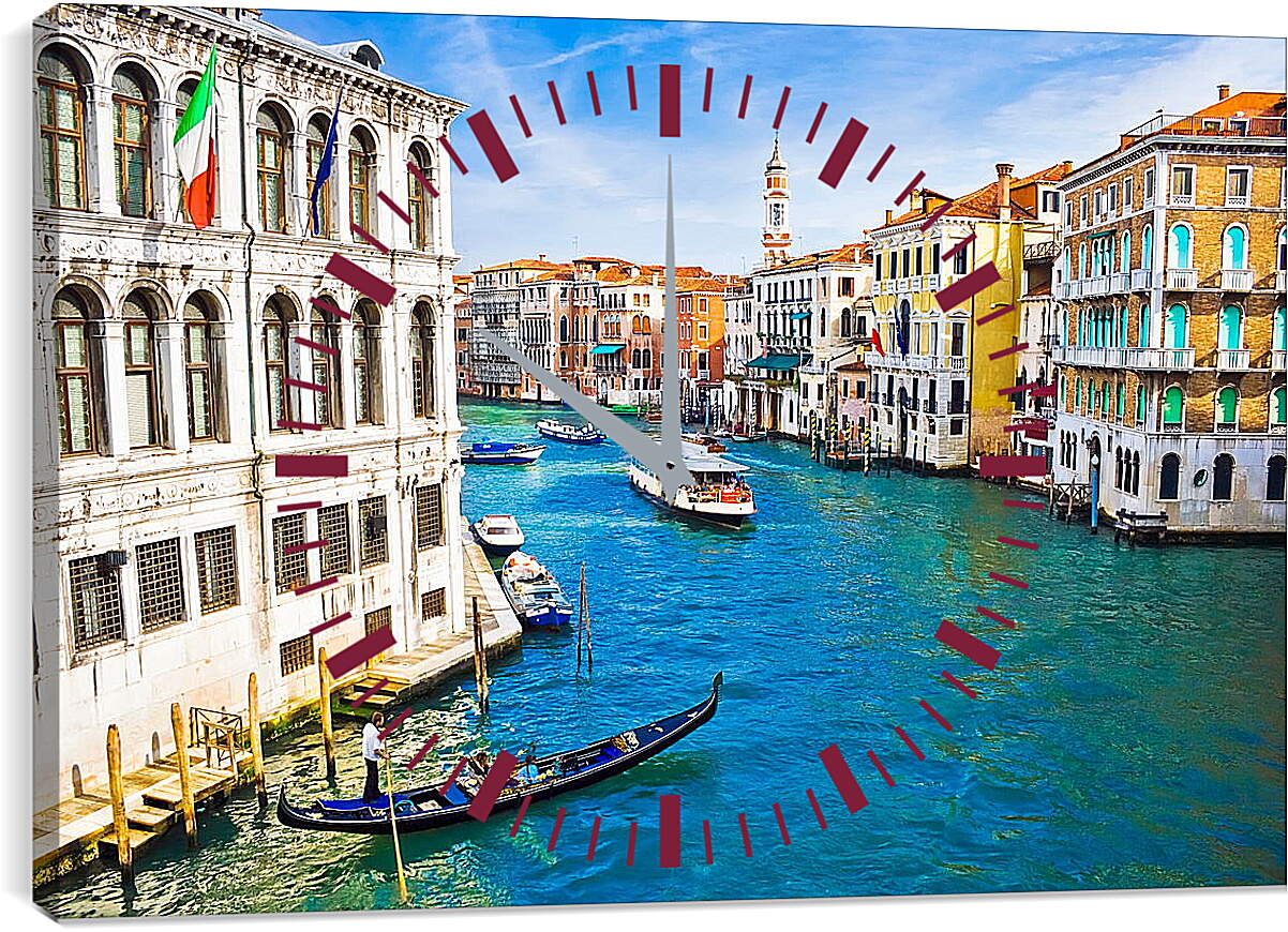 Часы картина - Канал в Венеции