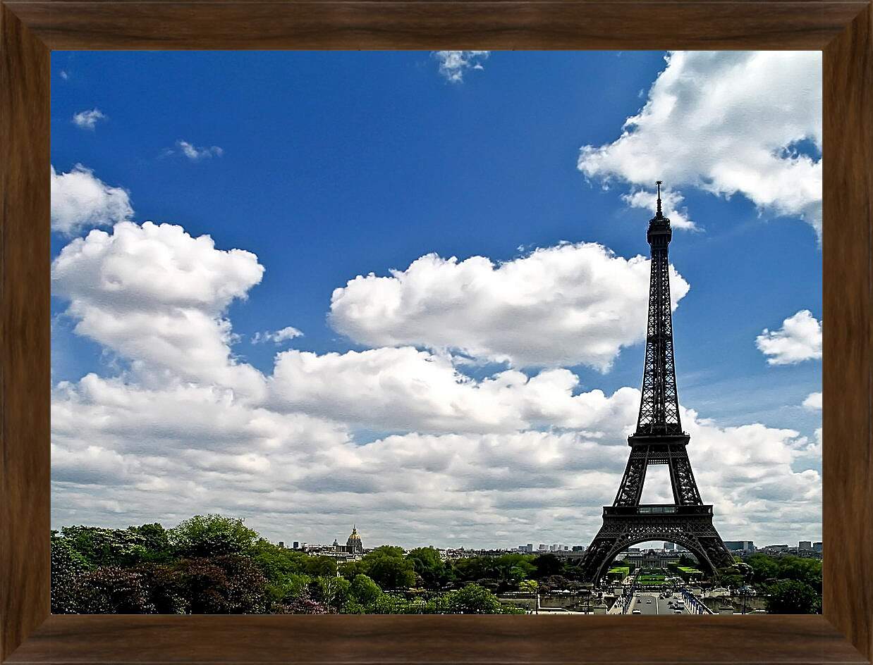 Картина в раме - Эйфелева башня
