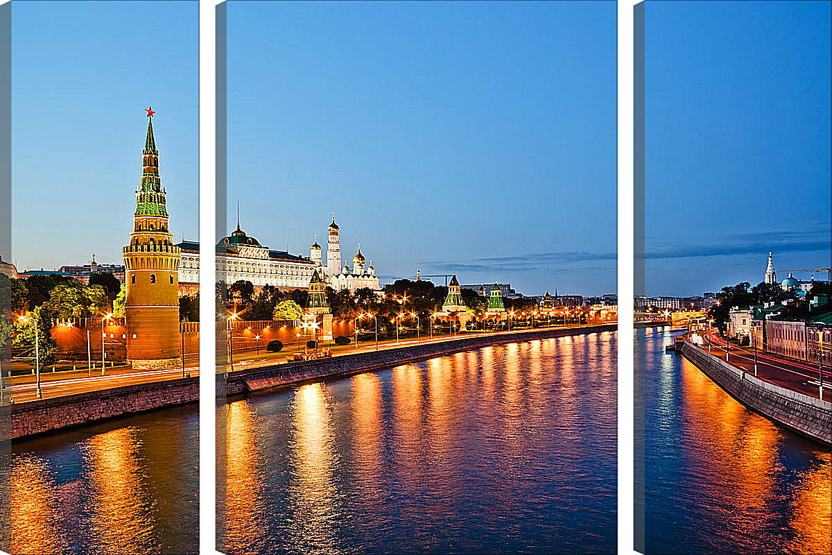 Модульная картина - Москва река и Кремль
