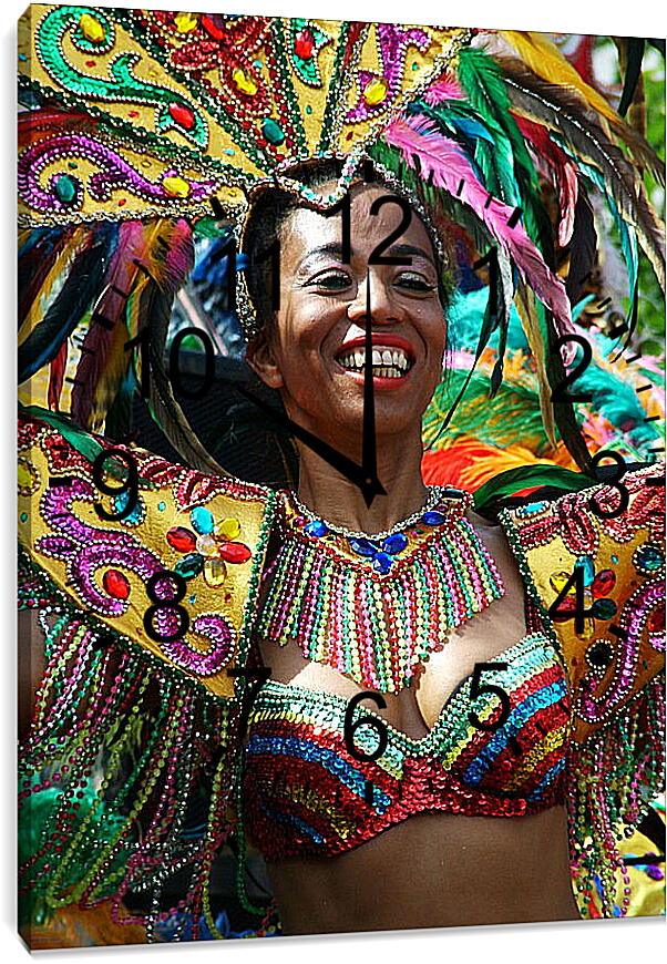 Часы картина - Бразильский карнавал
