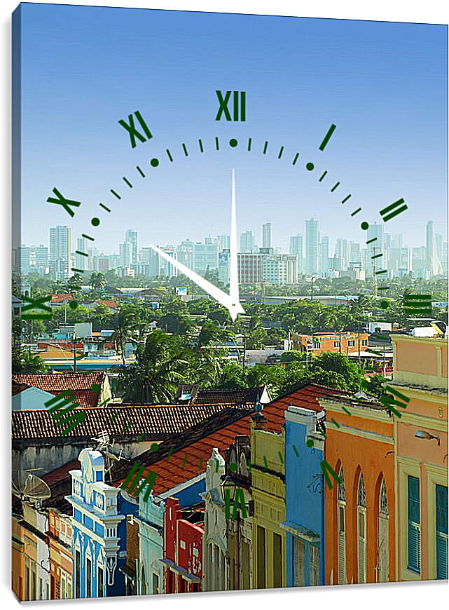 Часы картина - Улицы Рио