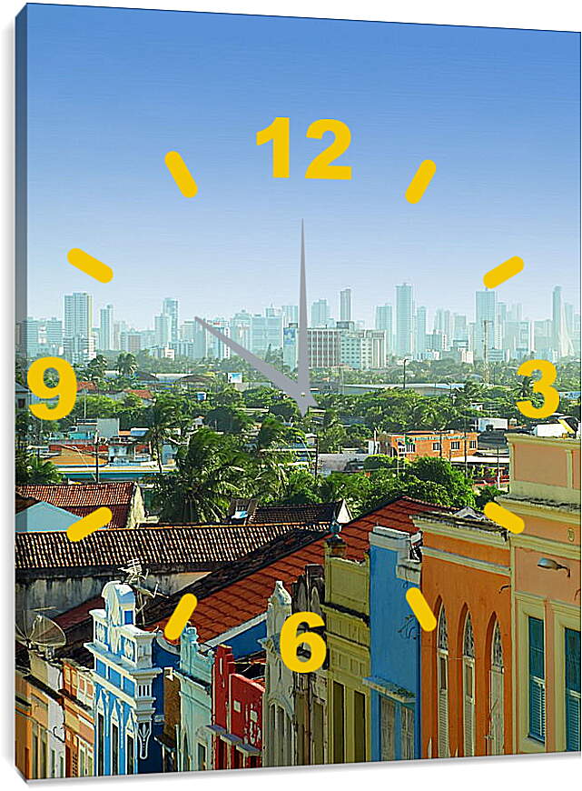 Часы картина - Улицы Рио