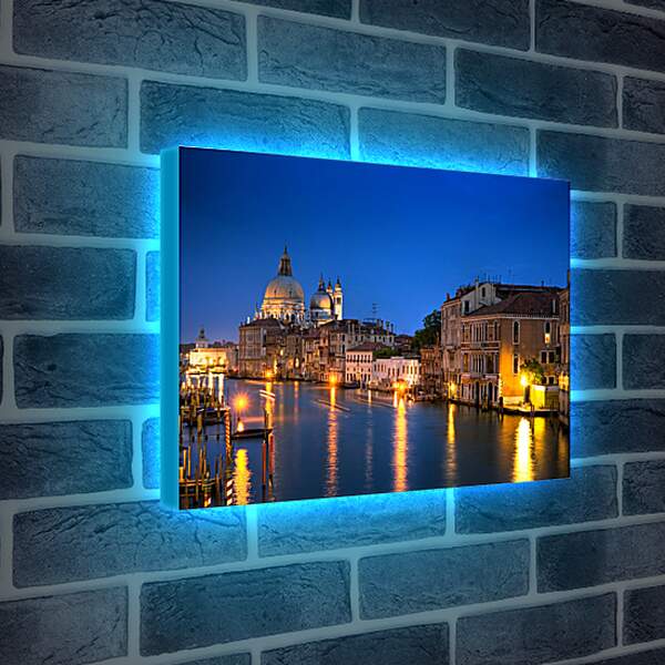 Лайтбокс световая панель - Огни ночной Венеции