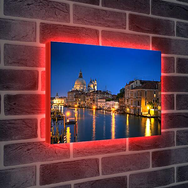 Лайтбокс световая панель - Огни ночной Венеции