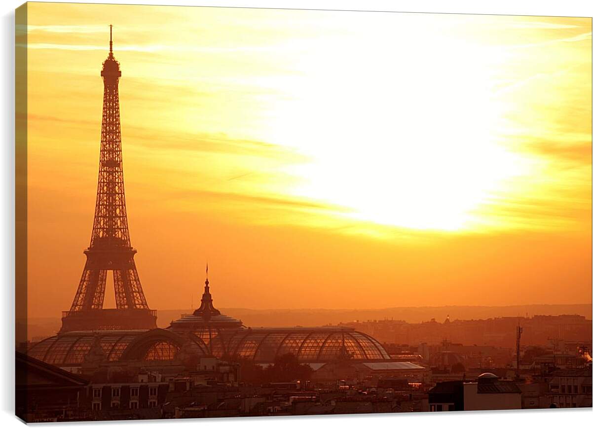 Постер и плакат - Париж в лучах заката