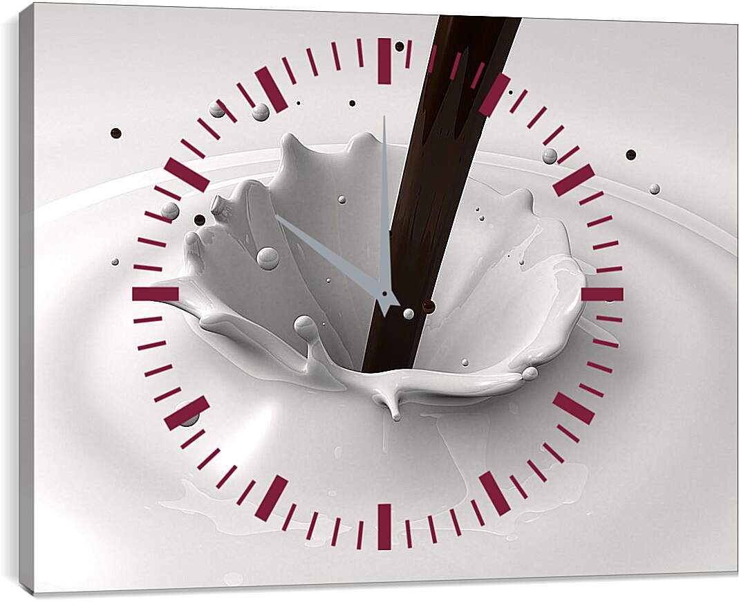 Часы картина - Шоколад и сливки