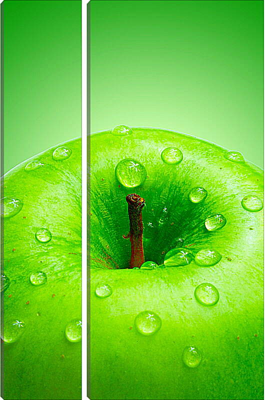 Модульная картина - Зеленое яблоко