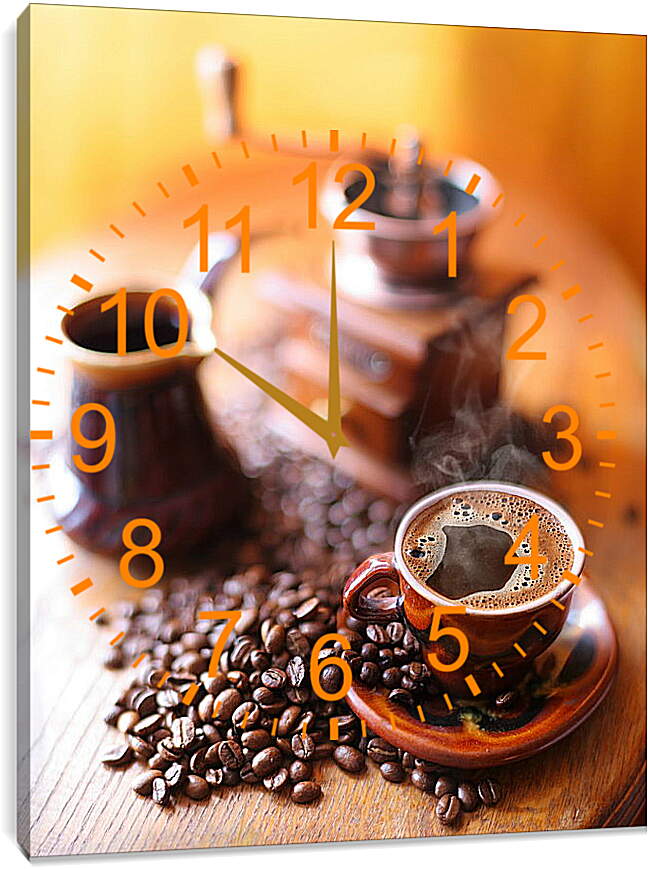 Часы картина - Утренний кофе