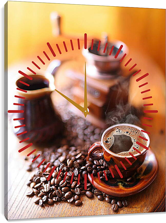 Часы картина - Утренний кофе