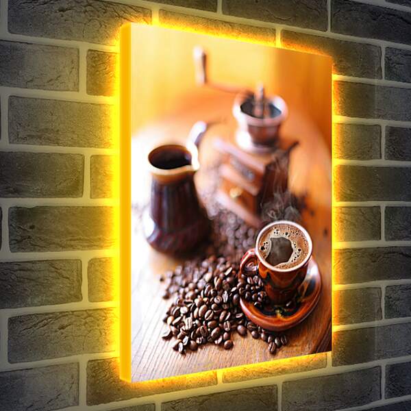 Лайтбокс световая панель - Утренний кофе