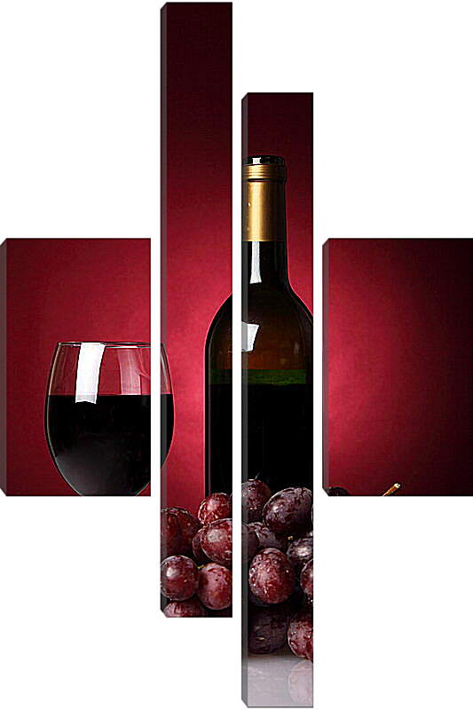 Модульная картина - Красное вино