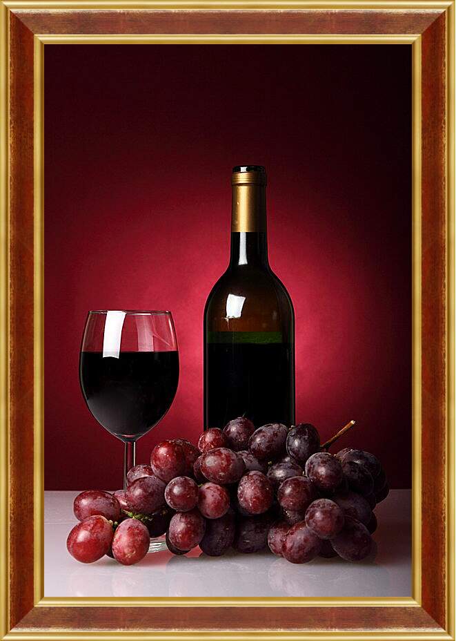 Картина в раме - Красное вино