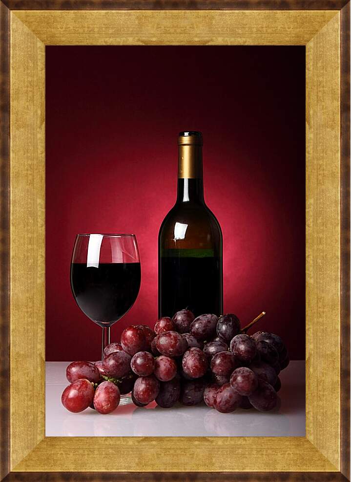 Картина в раме - Красное вино