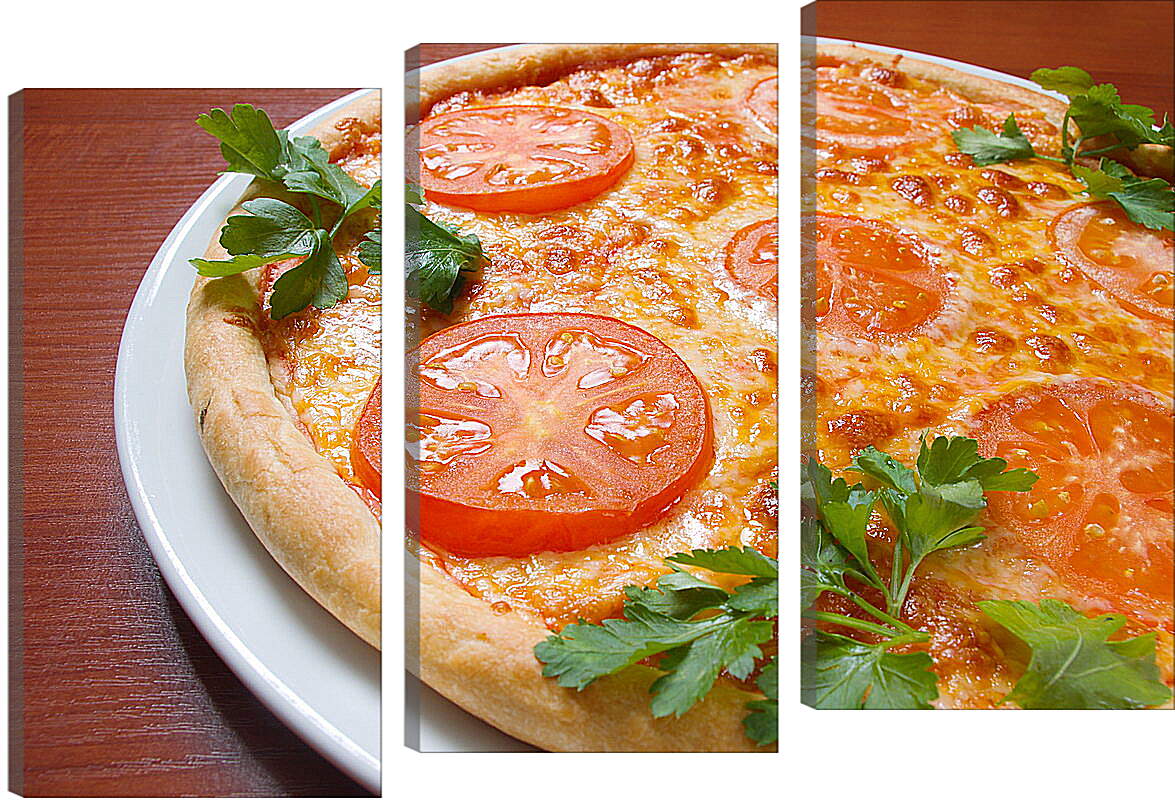 Модульная картина - Пицца с помидорами