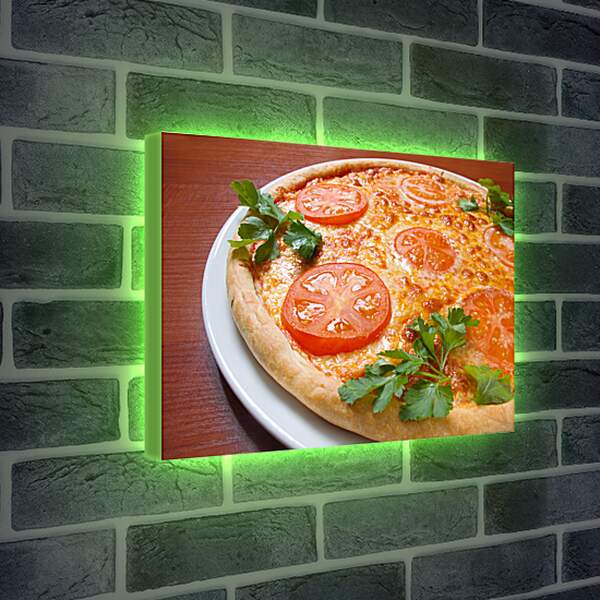 Лайтбокс световая панель - Пицца с помидорами