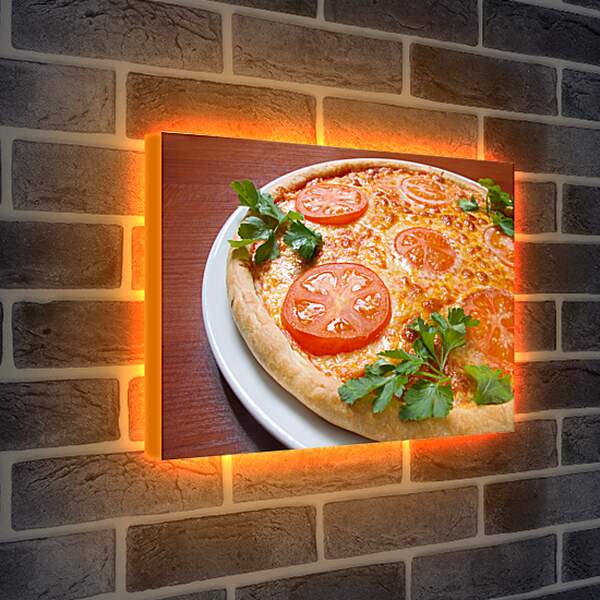 Лайтбокс световая панель - Пицца с помидорами