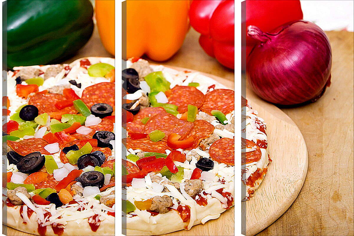 Модульная картина - Овощная пицца