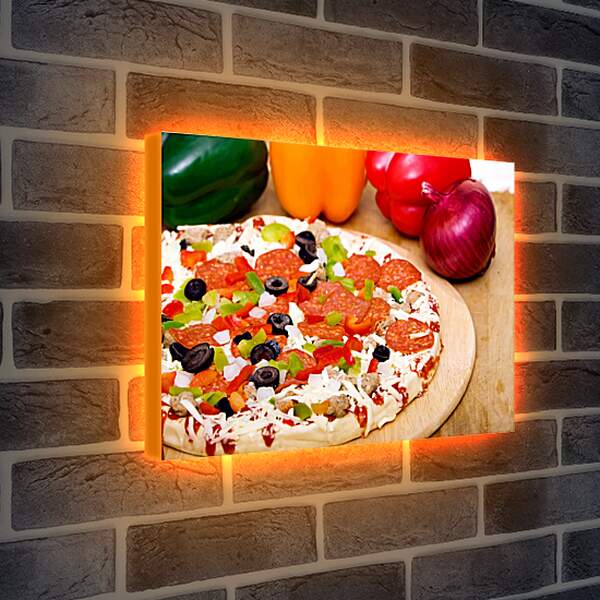 Лайтбокс световая панель - Овощная пицца