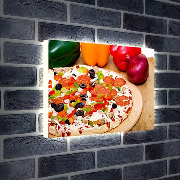 Лайтбокс световая панель - Овощная пицца