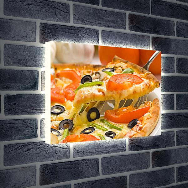 Лайтбокс световая панель - Кусок пиццы
