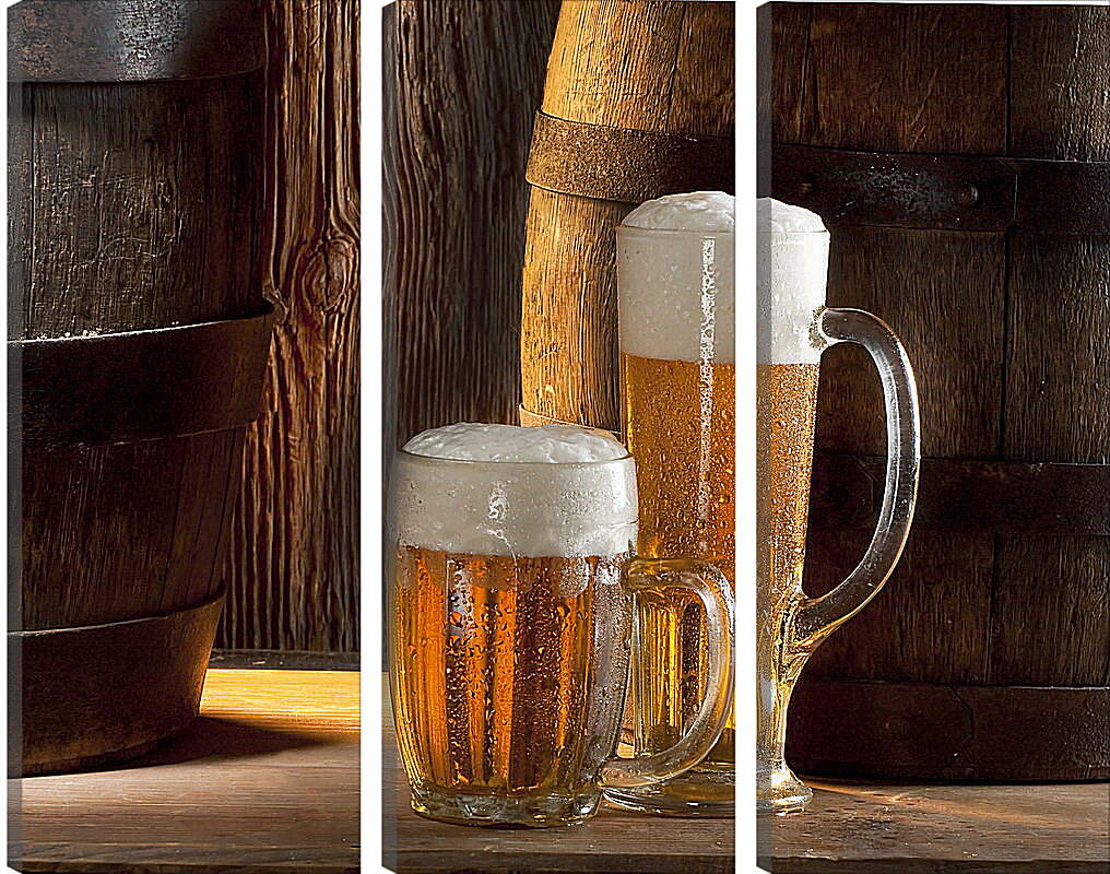 Модульная картина - Кружки с пивом