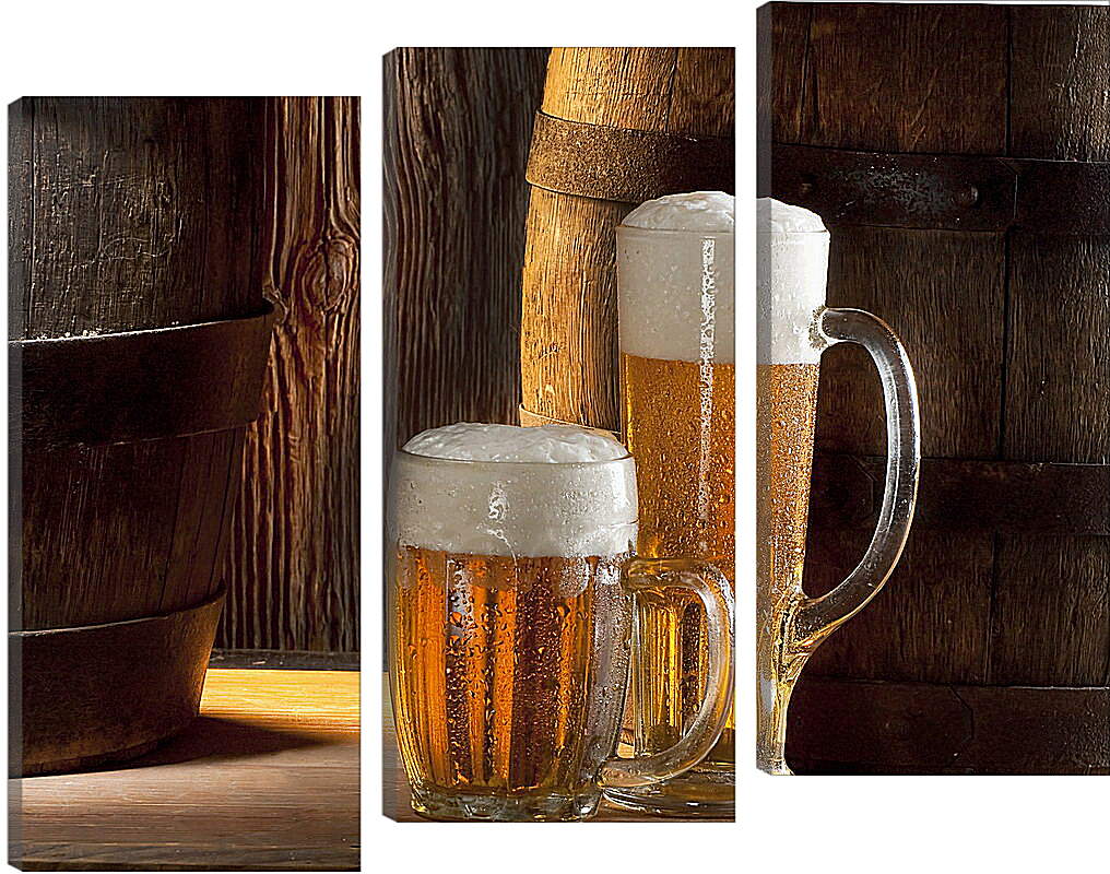 Модульная картина - Кружки с пивом
