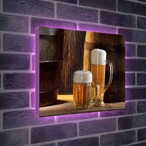 Лайтбокс световая панель - Кружки с пивом