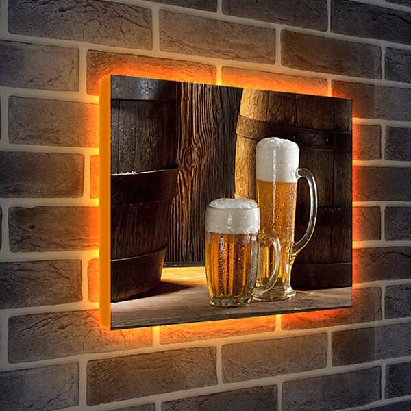 Лайтбокс световая панель - Кружки с пивом