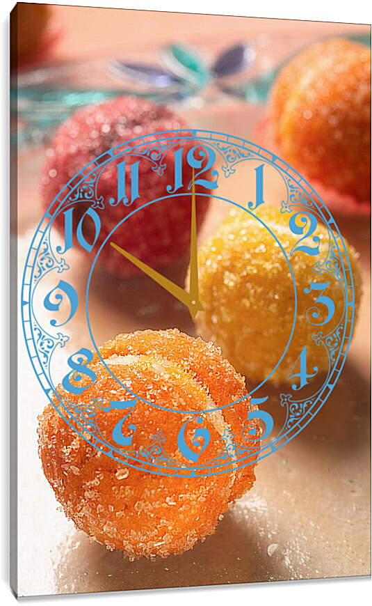 Часы картина - Печенье персики