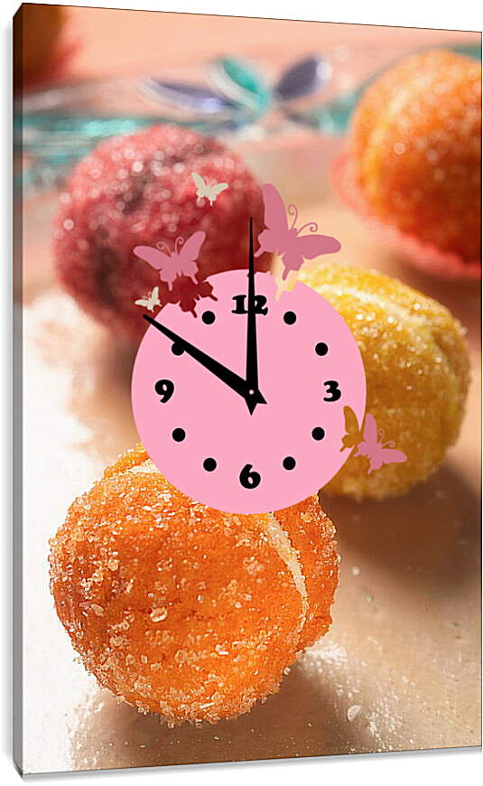 Часы картина - Печенье персики