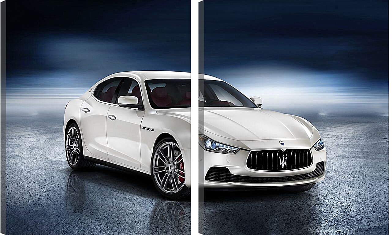 Модульная картина - Белый Мазерати (Maserati)