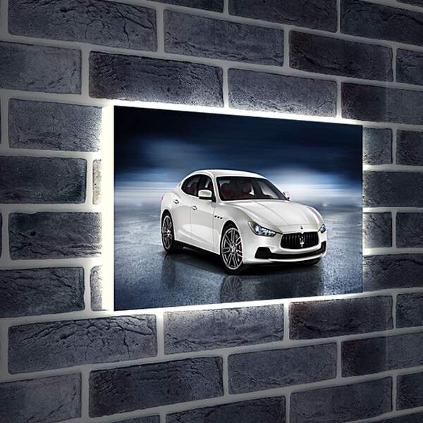 Лайтбокс световая панель - Белый Мазерати (Maserati)