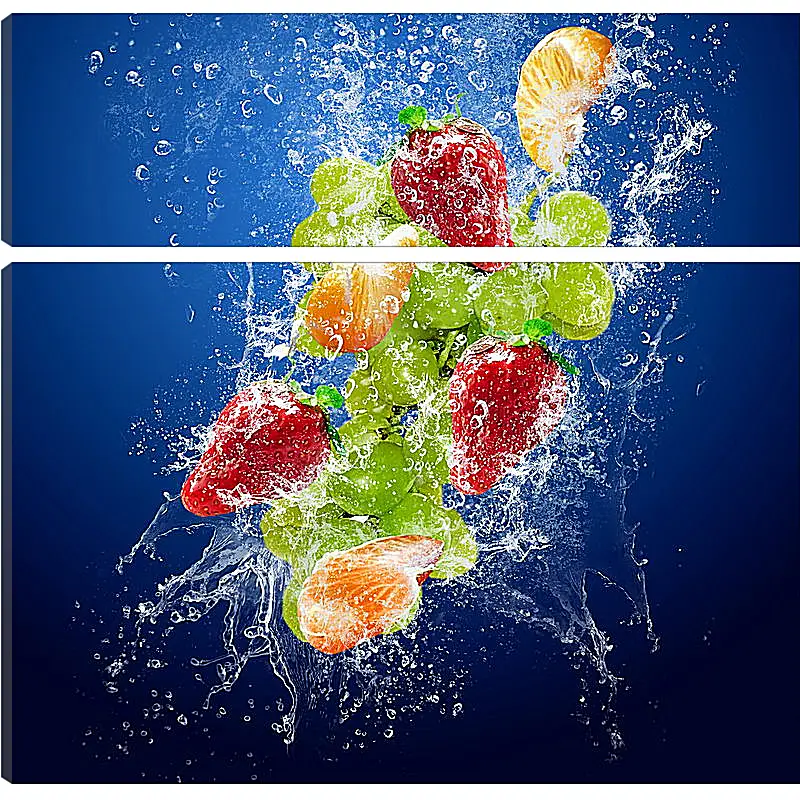 Модульная картина - Фруктовое ассорти в воде