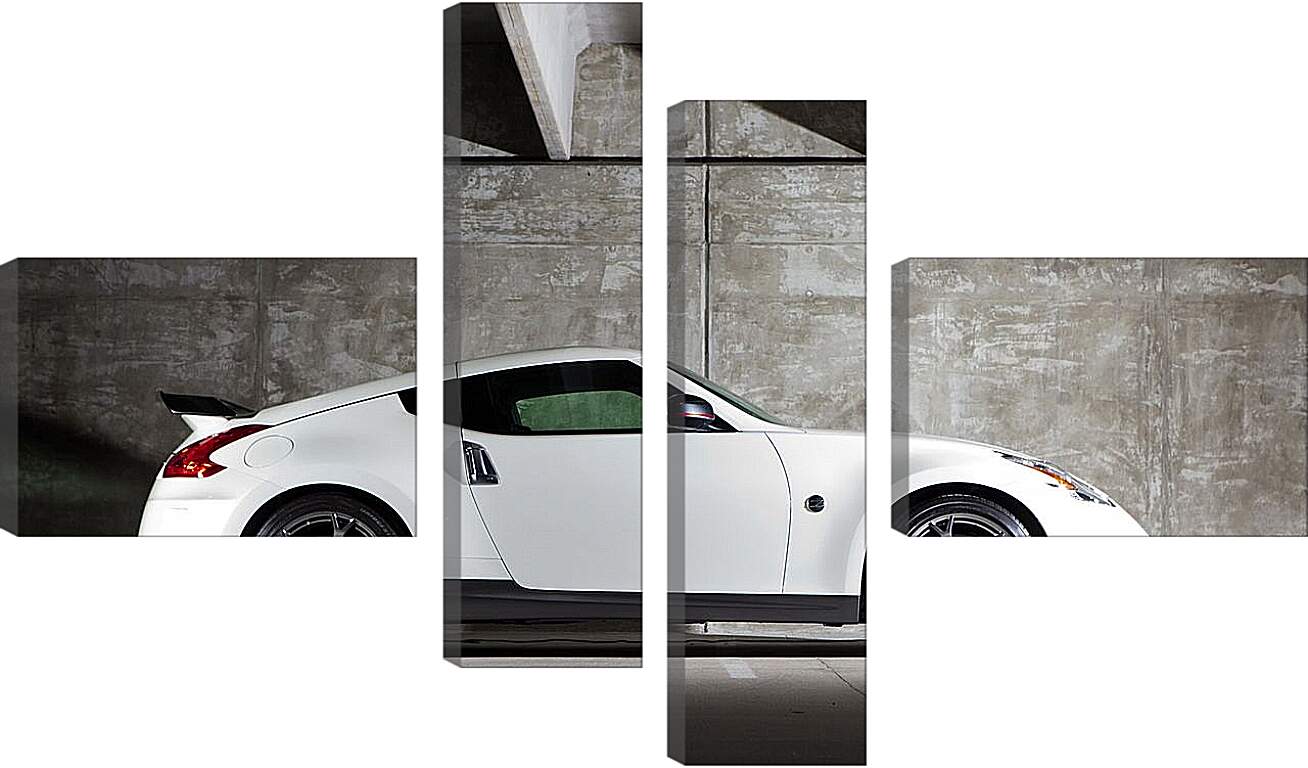 Модульная картина - Белый Ниссан (Nissan)