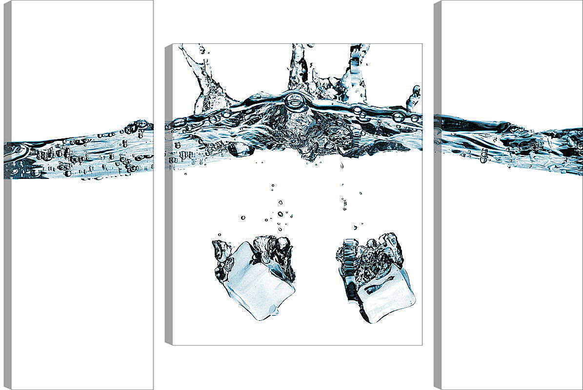 Модульная картина - Лед в воде
