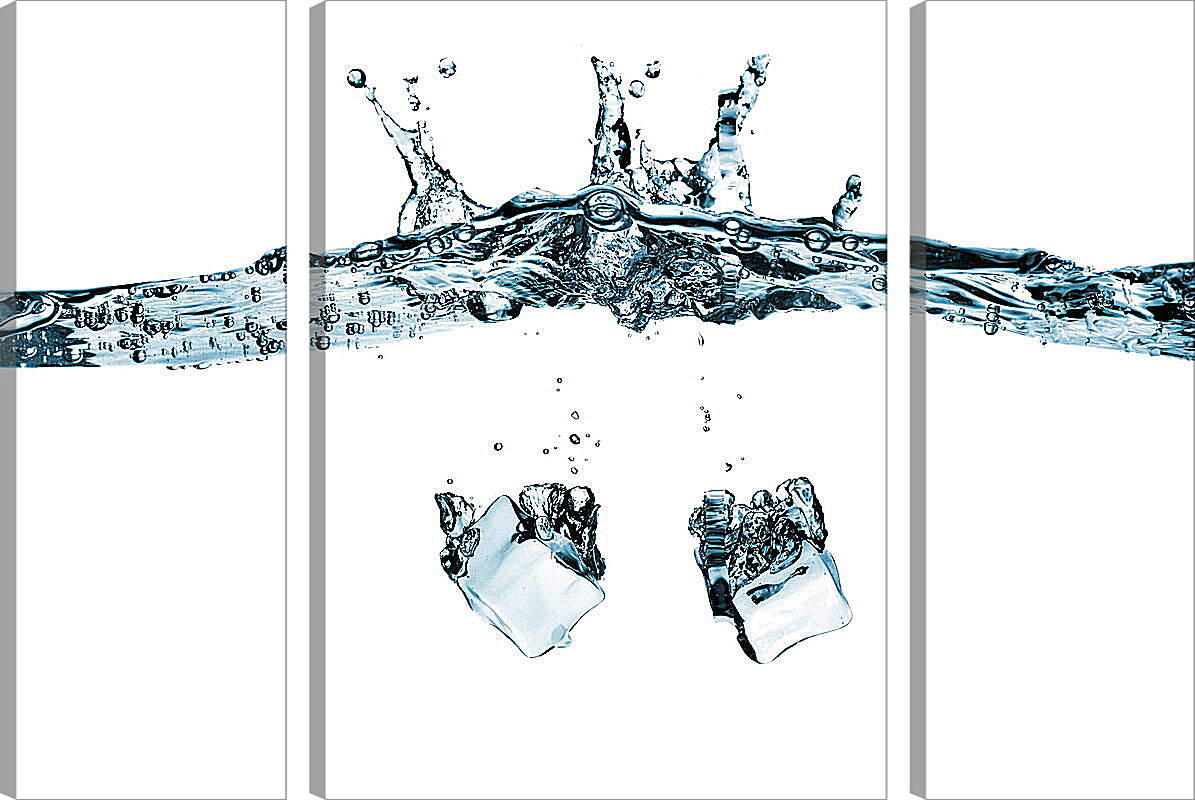 Модульная картина - Лед в воде
