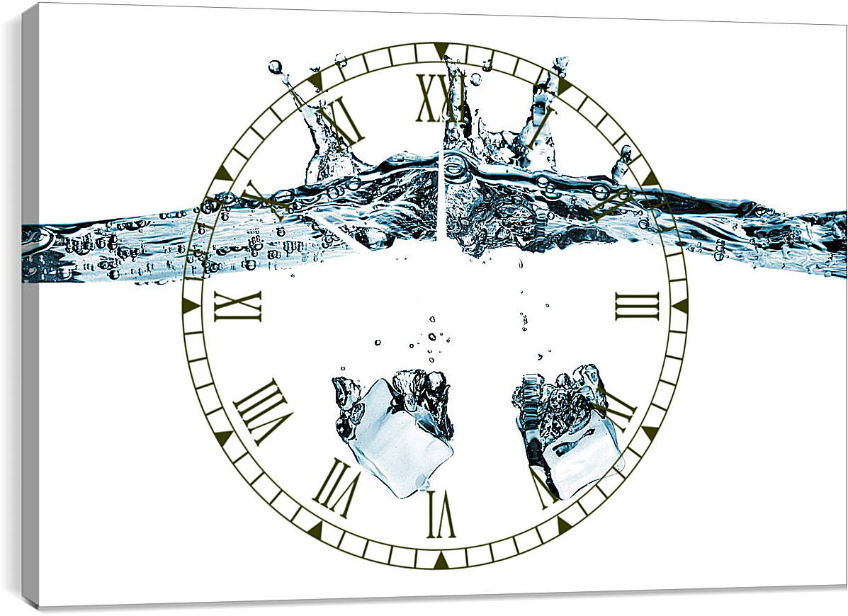 Часы картина - Лед в воде
