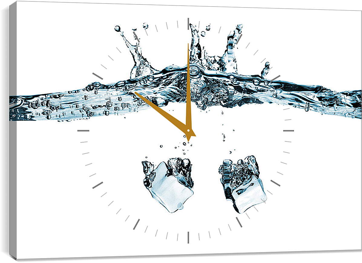 Часы картина - Лед в воде
